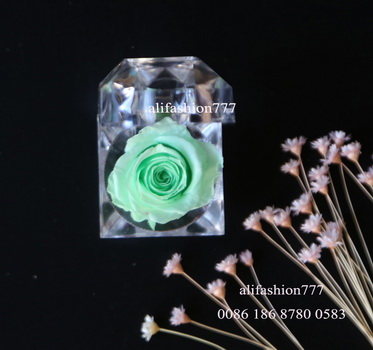 Preserved rose in Crystal Ring Box-13