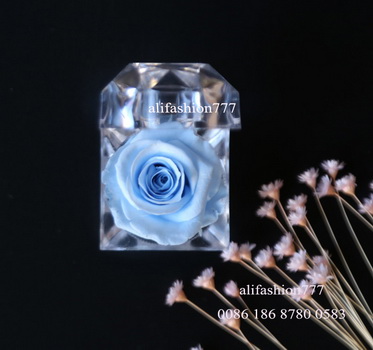Preserved rose in Crystal Ring Box-06
