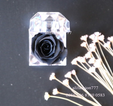 Preserved rose in Crystal Ring Box-17