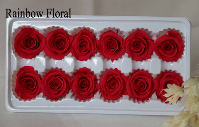 3-4cm(12pcs-box) solid color preserved rose head-11