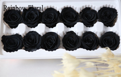 3-4cm(12pcs-box) solid color preserved rose head-02