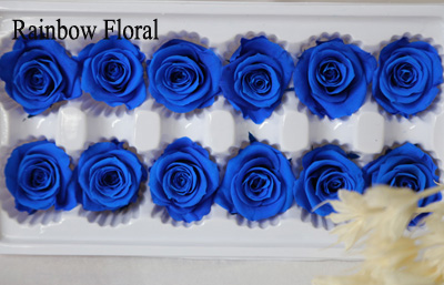 3-4cm(12pcs-box) solid color preserved rose head-07