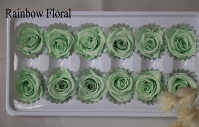 3-4cm(12pcs-box) solid color preserved rose head-13