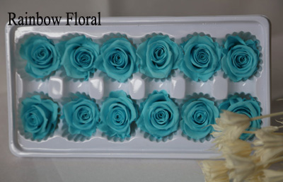 3-4cm(12pcs-box) solid color preserved rose head-16