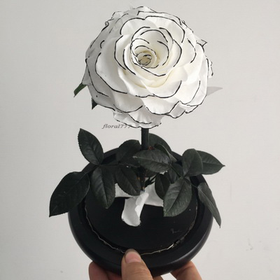 Preserved Rose in glass-04