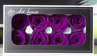 4-5CM (8pcs-box) Solid color preserved rose head-16