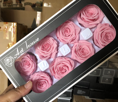 4-5CM (8pcs-box) Solid color preserved rose head-18