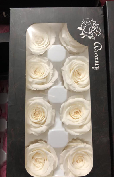 4-5CM (8pcs-box) Solid color preserved rose head-19