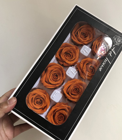 4-5CM (8pcs-box) Solid color preserved rose head-04