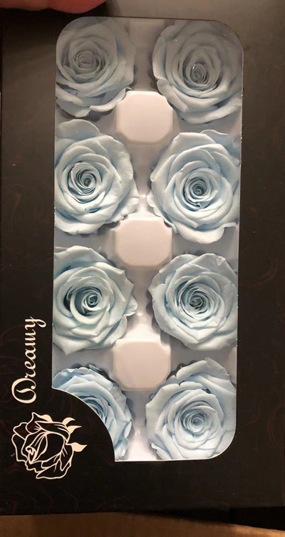 4-5CM (8pcs-box) Solid color preserved rose head-14