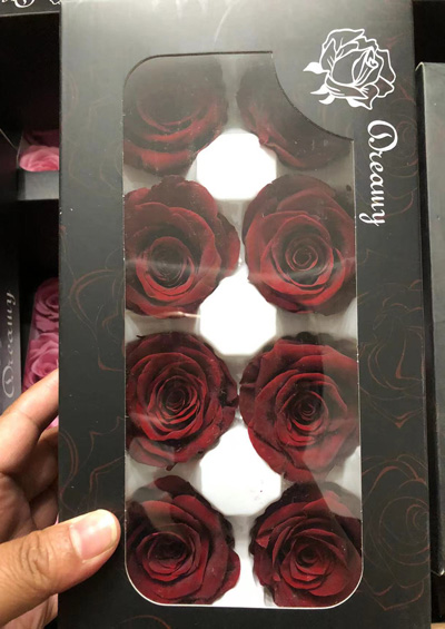 4-5CM (8pcs-box) Solid color preserved rose head-20